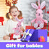On-The-Go Pull Down Hanging Music Soothing Musical Pulldown Toys 3-in-1 Infant Play Mat for Tummy Time?Accompanying Sleep, Lullaby, Pink Rabbit?Mu...
