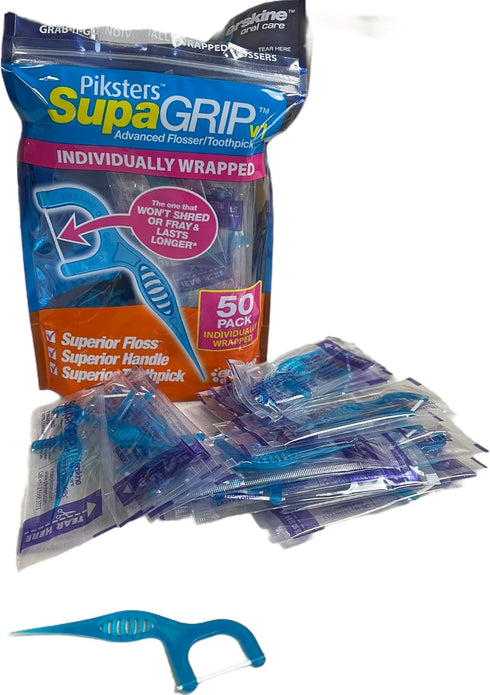 Dental Floss Picks Individually Wrapped 50 Flosser for Teeth Oral Care Advance Flosser Toothpick...