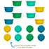 The First Years GreenGrown Reusable Bowls with Lids - Toddler Snack Bowl - Multicolored - 8 Pack...