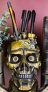Ebros Gift Mad Max Steampunk Geared Cyborg Robotic Skull Decorative Box Figurine Skull Bowl Container Jewelry Trinket Storage Stash Box Or Pen Mak...
