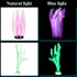 Frienda 8 Pieces Glowing Fish Tank Decorations Plants with 2 Style Glowing Kelp, Sea Anemone, Simulation Coral, Jellyfish, Lotus Leaf, Mushroom fo...