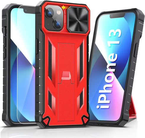 SOiOS for iPhone 13 iPhone14 Case with stand: iPhone 13 iPhone14 Cover with Kickstand | Shockproof Military Grade Protective Cell Phone Case | TPU...