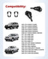 Xislet Windshield Washer Nozzle and Hood Insulation Retainers, Windshield Sprayer Nozzle for Jeep, Dodge Ram, Chrysler Pt Cruiser Replaces OEM #: ...