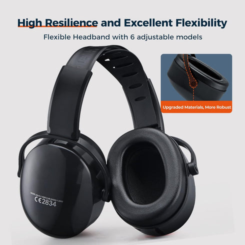 Ear Protection Headphones for Adults Kids, Noise Cancelling Headphones for Autism, Adjustable Noise Cancelling Ear Muffs, Earmuffs Hearing Protect...