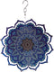 Blue Flower Weathervane 3D Dynamic Art Weathervane Sculpture 12 Inch Metal Wind Spinner Stainless Steel Hanging Wind Chime for Patio, Garden and I...