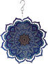 Blue Flower Weathervane 3D Dynamic Art Weathervane Sculpture 12 Inch Metal Wind Spinner Stainless Steel Hanging Wind Chime for Patio, Garden and I...