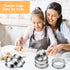 English Muffin Rings 6 Set, Non Stick Crumpet Rings Stainless Steel Cooking Rings Double Rolled 3 Inch Round Pastry Mold Crumpet Tart Rings for Ba...