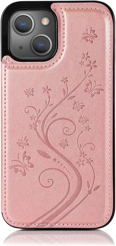 Asuwish Compatible with iPhone 15 6.1 inch Case with Tempered Glass Screen Protector and Card Holder Wallet Cover Stand Flip Leather Cell Accessor...