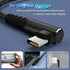USB C to USB C Cable 100W 1ft 3 Pack 90 Degree Type C Cable Nylon Braided Right Angle USBC Fast Charging Cable Compatible with MacBook Pro 2021, i...