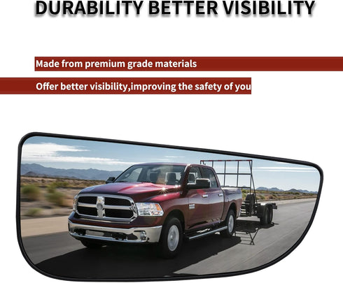 Passenger Side Mirror Replacement for Dodge Ram 1500 2500 3500 4500 5500 2009 2010 2011 2012 2013 2014 2015 2016 2017 2018 2019 2020 - Right Side ...