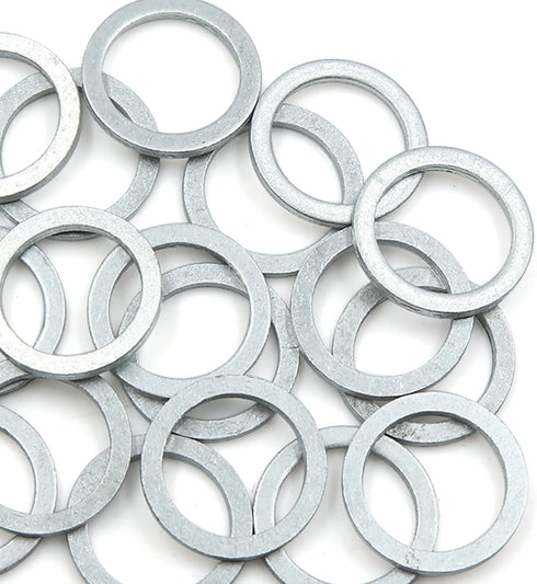 X AUTOHAUX 20pcs Engine Oil Crush Washers Drain Plug Gaskets 18mm ID. 23.9mm OD. for Car...