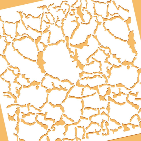 BENECREAT Crackle Drawing Stencils, 12x12inch Irregular Crack Texture Painting Templates for Scrapbooking Card Making, Wall Floor Art, Canvas Furn...