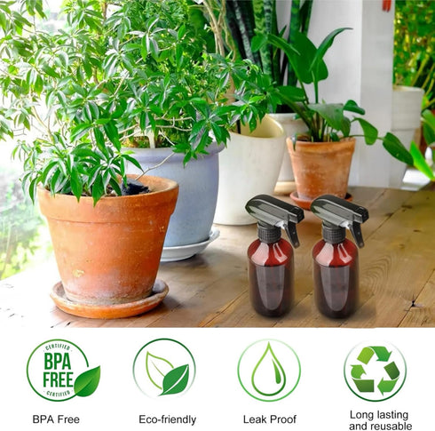 Plant Mister Water Spray Bottle for Plants 2 Pack - BPA Free - 10oz Plastic Refillable Containers Fine Mist Plant Spray Bottle with Adjustable Noz...
