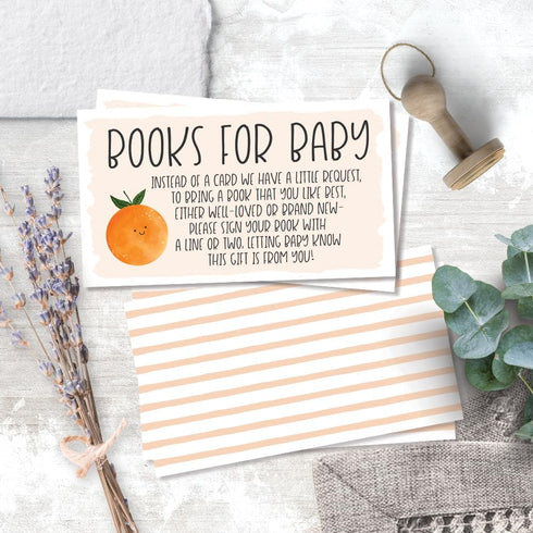 m&h invites 50 Little Cutie Books for Baby Shower Request Cards - Invitation Inserts - Gender Neutral or Girl Baby Shower...