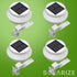 Incredalight - Solarize Waterproof Outdoor Solar Gutter Lights (4 Lights), LED Warm Light for Outside Use: Gutter, Roof, Fence, Patio, Porch, Gard...