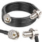 RG58 UHF PL259 Male to SO239 Female Right Angle Bulkhead Mount Cable - 15FT CB Antenna Extension Cable CB Coax Cable for Vehicle Car SUV Truck Two...