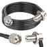 RG58 UHF PL259 Male to SO239 Female Right Angle Bulkhead Mount Cable - 15FT CB Antenna Extension Cable CB Coax Cable for Vehicle Car SUV Truck Two...