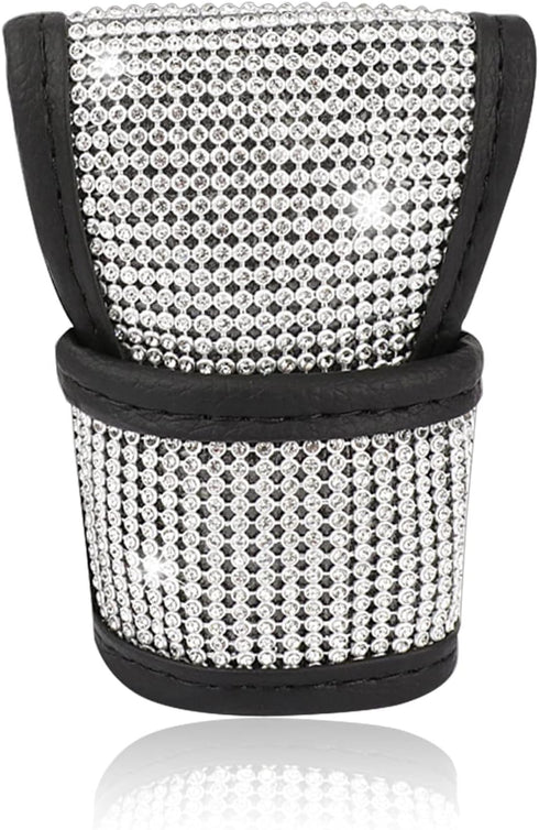 1 PC Car Gear Shift Cover, Bling Auto Interior Protective Cover, Handbrake Shifter Cover Hot Drill, Fit Most Sedan SUV Van (Silver)...