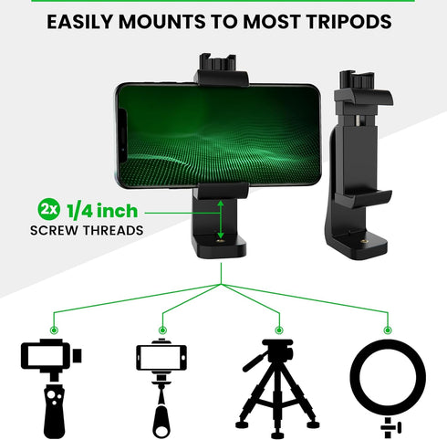 Cell Phone Tripod Mount | Fits Any Smartphone | Includes Bluetooth Remote Shutter | UniMount 360 iPhone Tripod Mount Adapter......