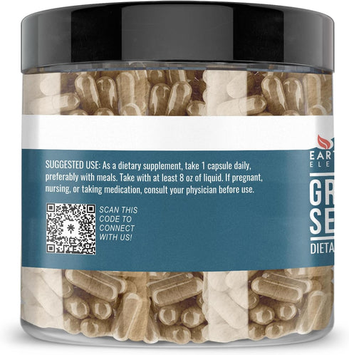 Earthborn Elements Grapefruit Seed Extract 200 Capsules, Pure & Undiluted, No Additives...