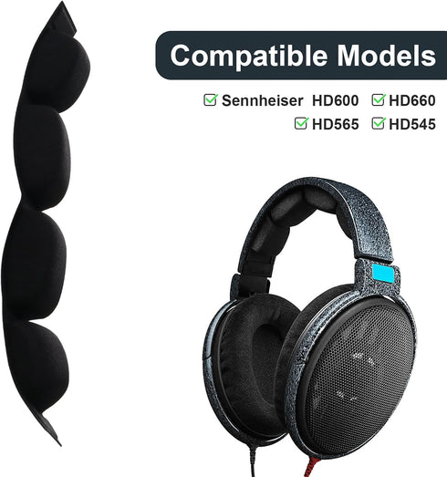 HD600 Headband Pads Replacement Repair Parts Compatible with Sennheiser HD600 / HD650 / HD660 S / HD6XX / HD580 / HD565 / HD545 Headphones Comfort...