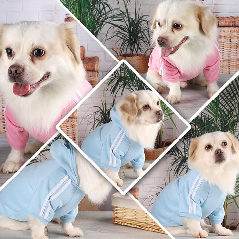 Dog Hoodie, Dog Clothes Sweater Dog Jumpsuit Fleece Sweatshirt Dog Outfit Dog Winter Clothes Cotton Puppy Hoodies for Small Medium Large Dogs Cats...