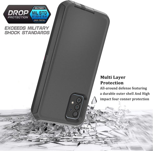 Galaxy A52 5G Case for Samsung Galaxy A52 5G Case Military Drop Shockproof Armor Heavy Duty Rugged 3 in 1 Protection Cover for Galaxy A52 5G Phone...