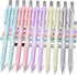 Nicpro 10 Pack 0.5 mm Mechanical Pencil Bulk Set with Case, Cute Candy Pastel Art Drafting Pencils 0.5mm with 10 Tube HB Lead Refills, 12 Eraser R...