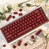 140 Keys PBT Japanese Keycaps Cherry Profile Key Caps DYE-Sub Red Keycaps Minimalist Style Customized Keycaps Set Compatible with Cherry MX Switch...