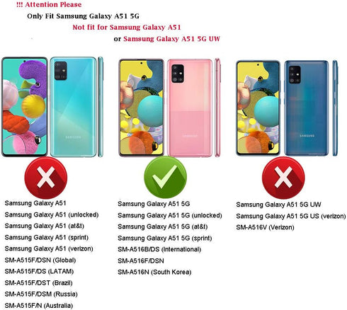 Samsung A51 5G case,Galaxy A51 5G case with HD Screen Protector, Soft TPU Slim Fashion Non-Slip Protective Phone Case Cover for Samsung Galaxy A51...