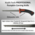 Keyfit Tools PROFESSIONAL Pumpkin Carving Knife Tool 416 Stainless Steel Double Sided Saw/Blade Adult Use Only Extra Sharp Heat Treated Blue Steel...