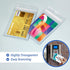 10 Pcs Clear Plastic Heavy Duty Vertical Name Badge ID Card Holders with Waterproof Resealable Zip, Plastic Name Tag Holder...