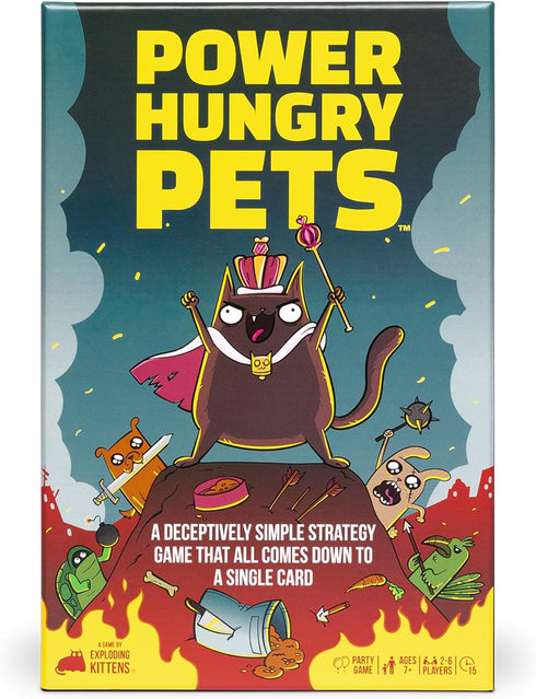 Power Hungry Pets: Strategic Card Game by Exploding Kittens - Fun Family Board Game Night Adventure | Ages 7+ | 2-6 Players...