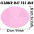 Makeup Brush Cleaner Mat Silicone Brush Cleaning Mat Big Size Make Up Brush Clean Pad with Suction Cup for Makeup Brush Cleaning (Pink)...