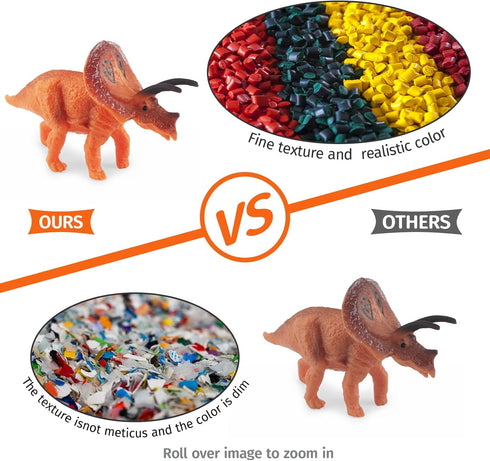12PCS Realistic Mini Dinosaur Toy Set for Dino Party Cupcake Toppers Dinosaur Figures 3 Inch for Girls Boys Kids Toddlers Birthday Gift...