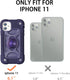 for iPhone 11 Case 6.1 Inch with Ring Stand, with 2 Pack Glass Screen Protector ?Heavy-Duty Shockproof Rugged Military Grade Cover with Magnetic C...