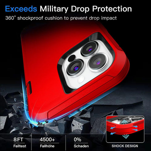 Case for iPhone 13 Pro Case 6.1" with 2 Screen Protector, Full Body Heavy Duty Military Grade Cover, Shockproof/Drop Proof Protection Phone Case (...