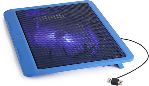 Laptop Cooler Cooling Pad, Portable Quiet Laptop Cooling Pad Stand with USB Stand Laptop Notebook Cooler for 14 Inch Below Notebook(Blue)...