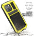for iPhone 15 Pro Max Case, Life Waterproof Shockproof Hard Case Aluminum Metal Gorilla Glass Military Heavy Duty Sturdy Protector Cover for iPhon...
