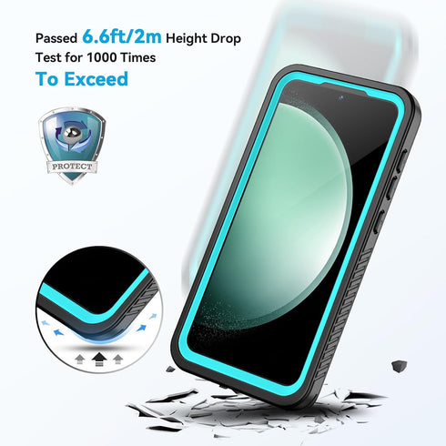 Lanhiem Samsung Galaxy S23 FE Case, IP68 Waterproof Dustproof Case with Built-in Screen Protector, Full Body Heavy Duty Shockproof Protective Phon...