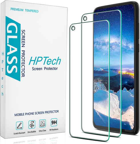 HPTech (2 Pack) Screen Protector Designed for Moto G Stylus 5G Tempered Glass, 9H Hardness, Anti Scratch, Bubble Free, Easy to Install...