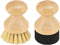 Cutting Board Oil Wax Applicator and Scrub Brush Set- Natural Bamboo with Sisal Fiber and Sponge for Food Grade Mineral Oil Board?Wooden Worktops,...