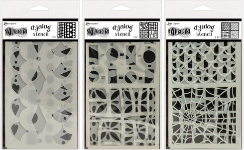 Dyan Reaveley's Dyalog Stencils Set 2 - Border It Too, Doodle It Too & Stencil It Too - 3 Items...