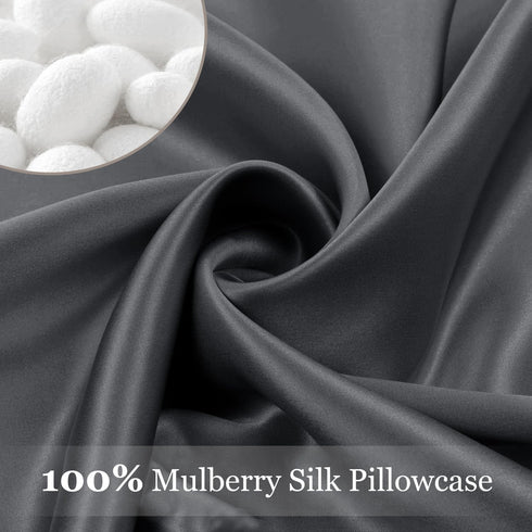 Adubor Silk Pillowcase - Mulberry Silk Pillow Case, 23 Momme 6A Grade Fibers, 900 Thread Count, Silk Pillow Cases for Hair and Skin Health, with H...