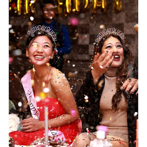 AOPRIE Birthday Crown for Women - Rose Gold Tiara for Girls - Princess Crown Rhinestone Happy Birthday Accessory...