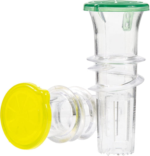 YZC Lemon Squeezer – 2-Pack Lemon-Juicer – BPA-Free Plastic Lime Juicer– Compact Juice Extractor Citrus Press with Lid – Squeeze Lime for Cocktail...