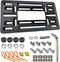 Aootf Front License Plate Mounting Kit-Universal Front Plate Holder Adapter Bumper Bracket & Carbon Fiber Style License Plate Frame, Anti-Theft Sc...