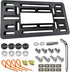 Aootf Front License Plate Mounting Kit-Universal Front Plate Holder Adapter Bumper Bracket & Carbon Fiber Style License Plate Frame, Anti-Theft Sc...