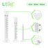 Plastic Graduated Measuring Cylinder Set, 3 Sizes 10ml 50ml and 100ml, PP Material with Hexagonal Base and Blue Printed Graduation, 4099.0015.1....