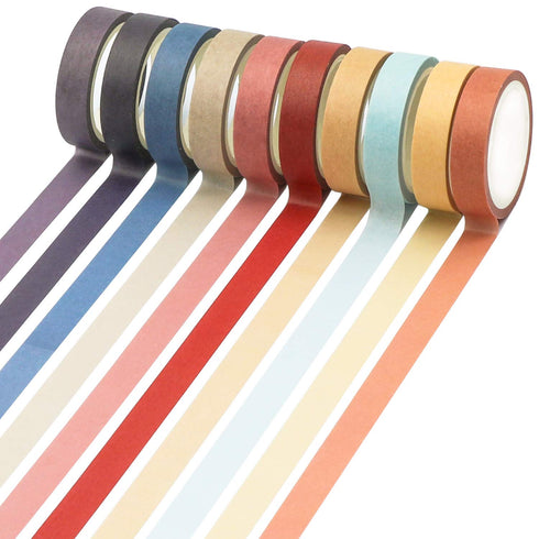 Knaid 40 Rolls of Slim Washi Tape Gift Box Set, Decorative Paper Tapes 10 mm Wide for Scrapbooking, DIY Arts and Crafts, Bullet Journal, Planner, ...